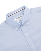 Manchester Camisa Casual Button Down Micro Rayas y Bolsillo Frontal - Manchester