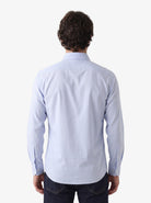 Manchester Camisa Casual Button Down Micro Rayas y Bolsillo Frontal - Manchester