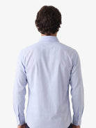 Manchester Camisa Casual Button Down Micro Rayas y Bolsillo Frontal - Manchester