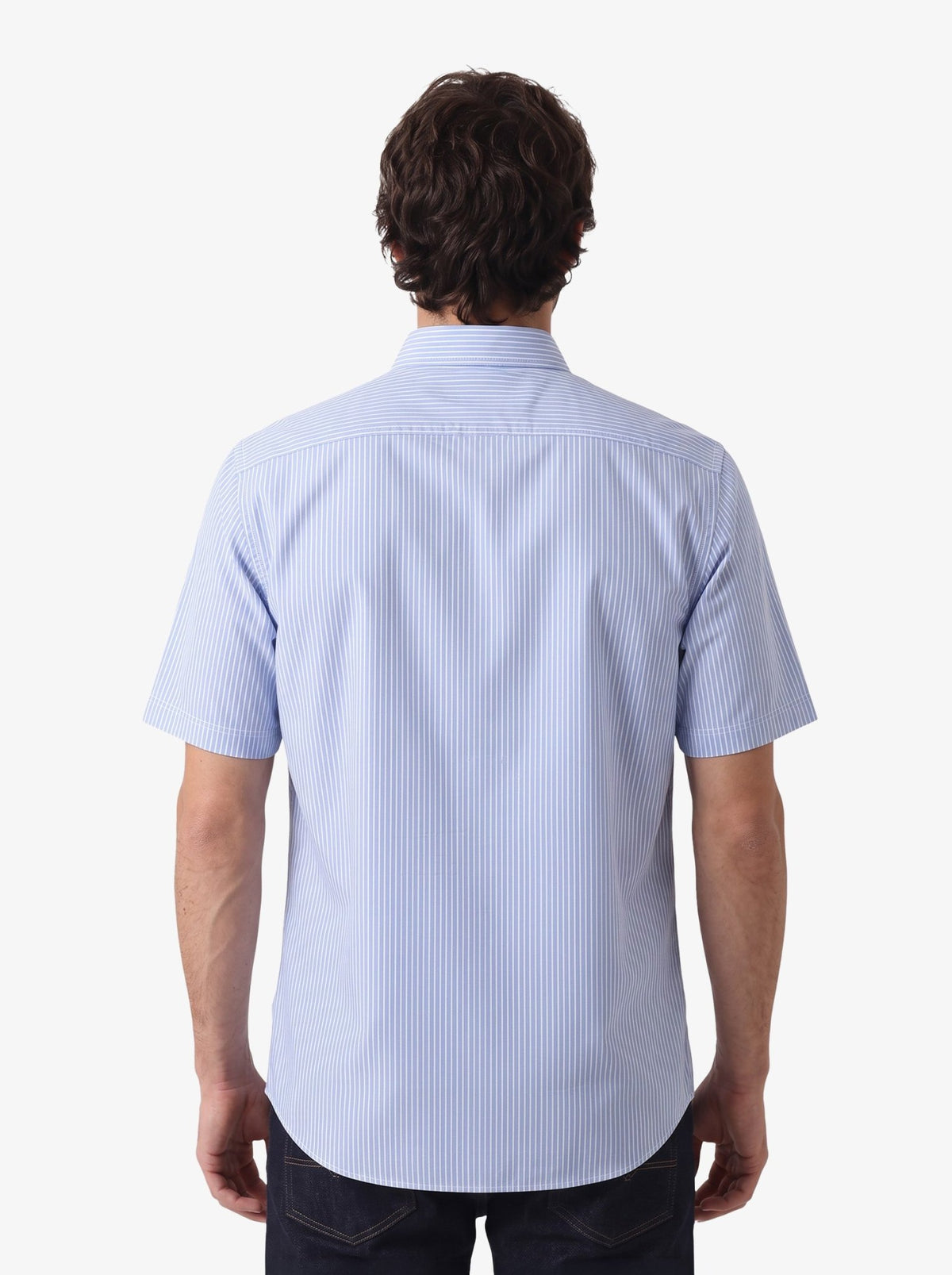 Manchester Camisa Casual Button Down Rayas Manga Corta - Manchester