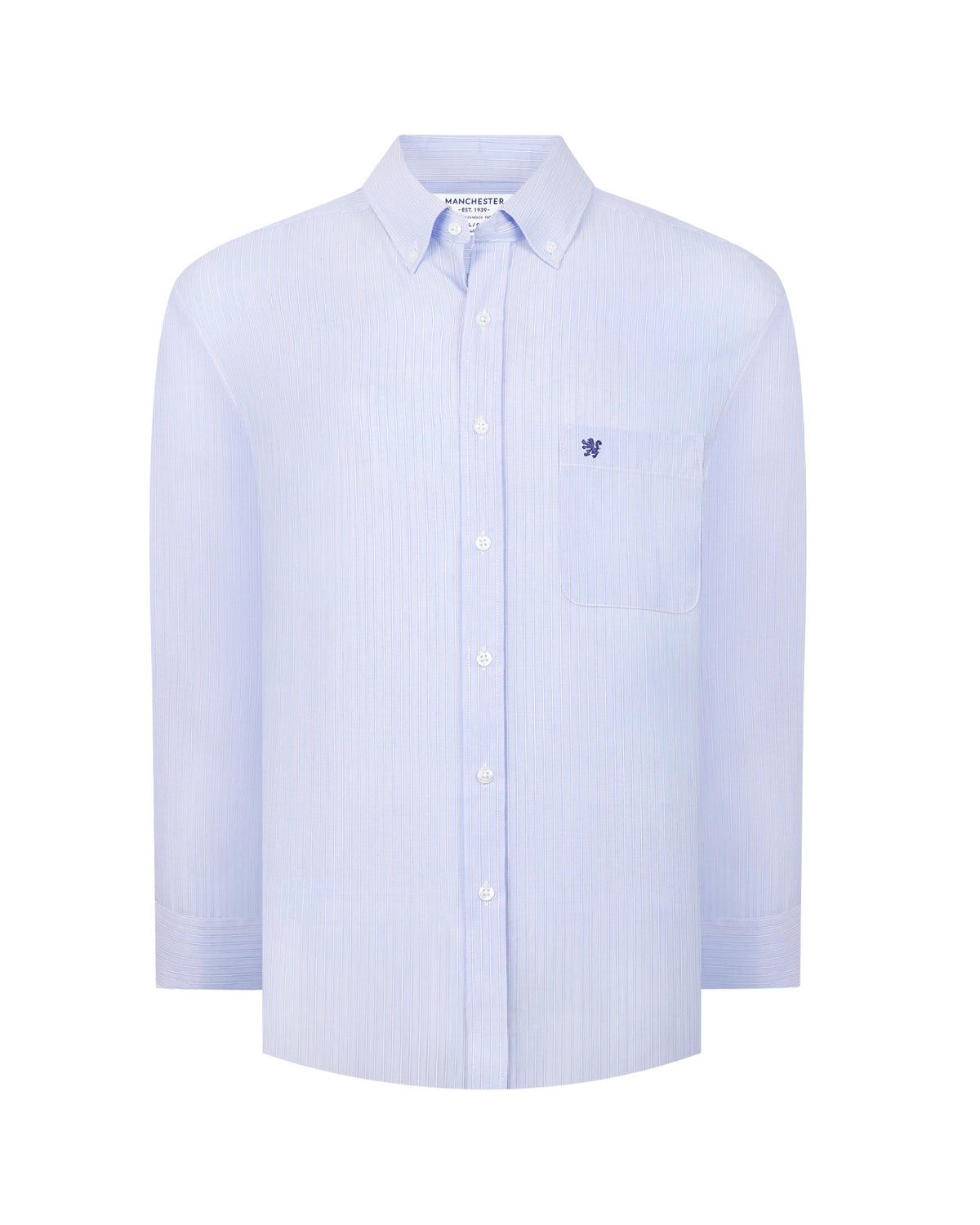 Manchester Camisa Casual Button Down Rayas Manga Larga - Manchester
