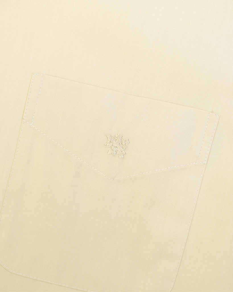 Manchester Camisa Casual Color Solido Un Bolsillo Mezcla Algodón - Manga Corta - Manchester