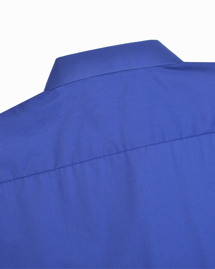 Manchester Camisa Casual Color Solido Un Bolsillo Mezcla Algodón - Manga Corta - Manchester