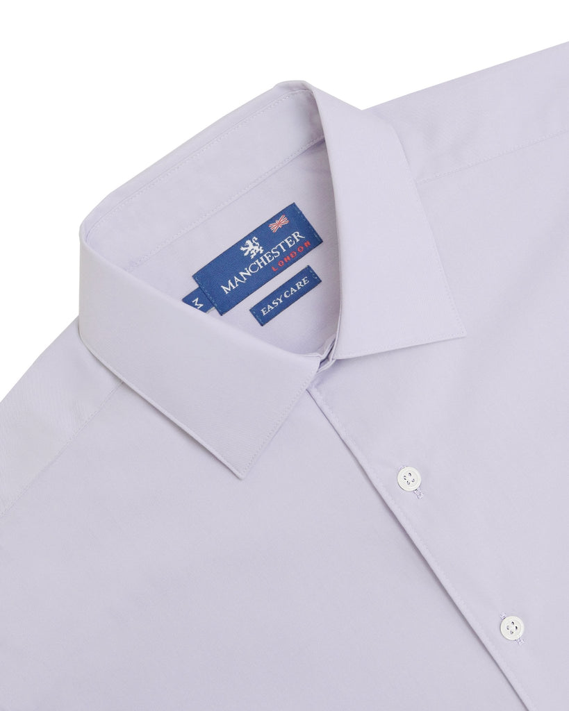 Manchester Camisa Casual Color Solido Un Bolsillo Mezcla Algodón - Manga Corta - Manchester