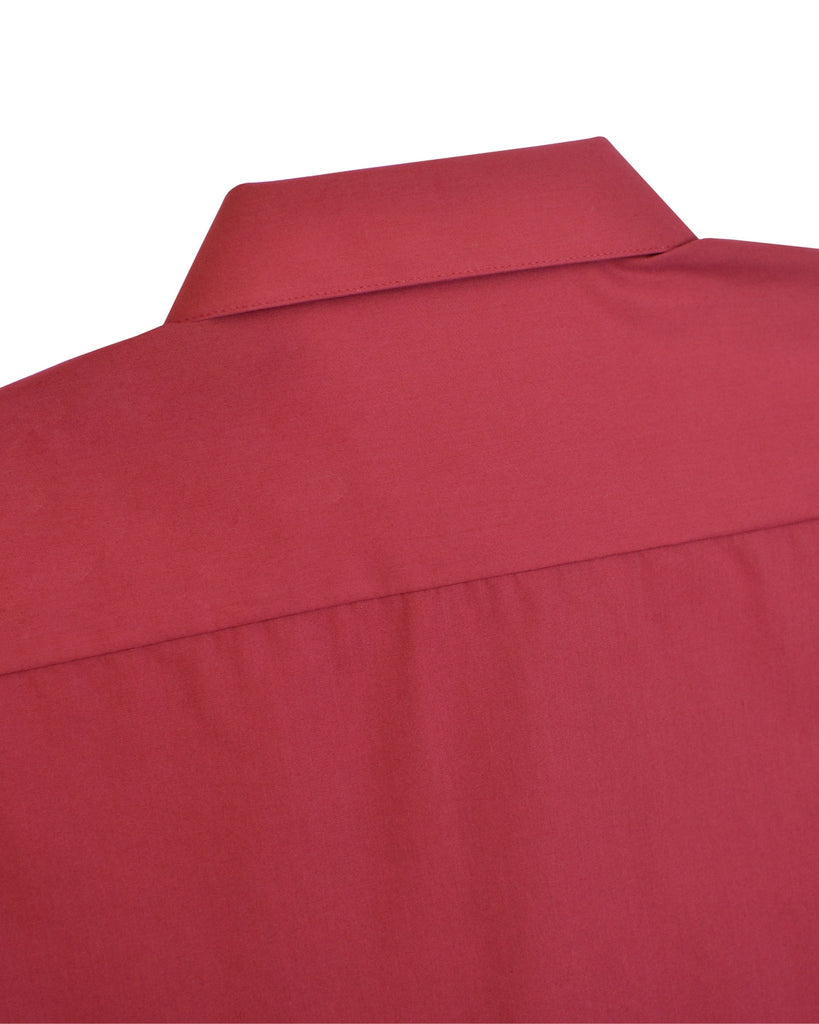 Manchester Camisa Casual Color Solido Un Bolsillo Mezcla Algodón - Manga Corta - Manchester