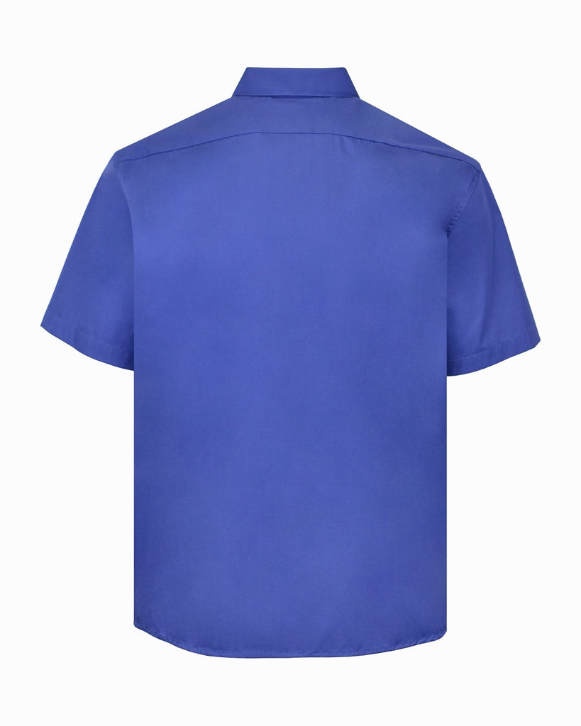 Manchester Camisa Casual Color Solido Un Bolsillo Mezcla Algodón - Manga Corta - Manchester