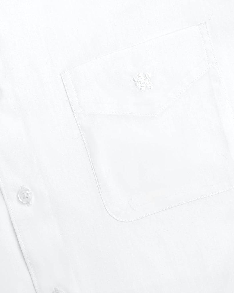 Manchester Camisa Casual Color Solido Un Bolsillo Mezcla Algodón - Manga Corta - Manchester