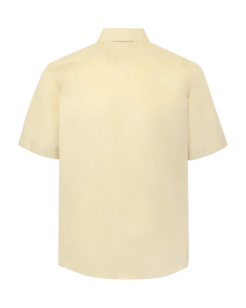 Manchester Camisa Casual Color Solido Un Bolsillo Mezcla Algodón - Manga Corta - Manchester