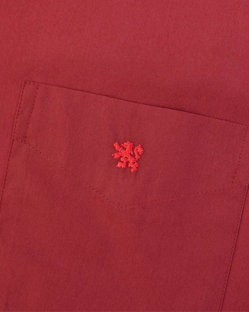 Manchester Camisa Casual Color Solido Un Bolsillo Mezcla Algodón - Manga Corta - Manchester