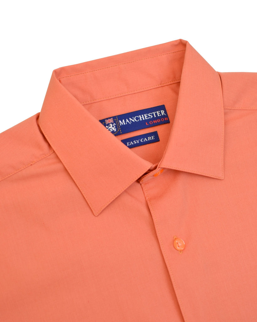 Manchester Camisa Casual Color Solido Un Bolsillo Mezcla Algodón - Manga Corta - Manchester