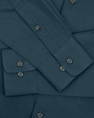Manchester Camisa Casual Color Solido Un Bolsillo Mezcla Algodón - Manga Larga - Manchester