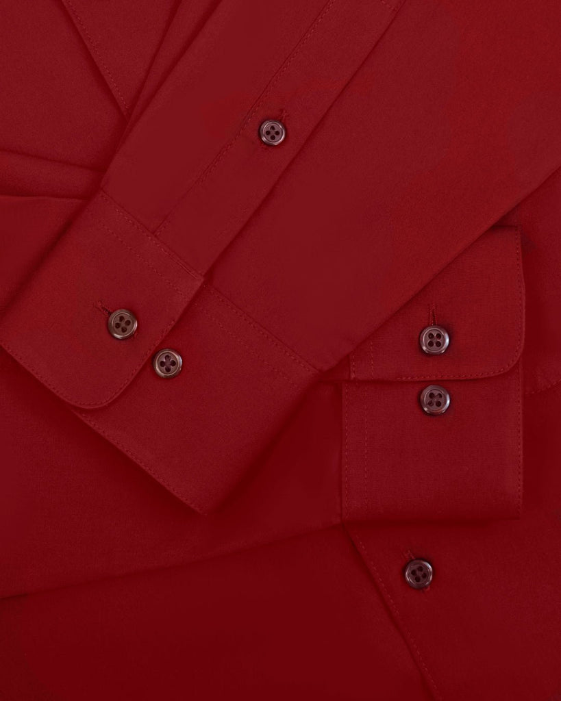 Manchester Camisa Casual Color Solido Un Bolsillo Mezcla Algodón - Manga Larga - Manchester