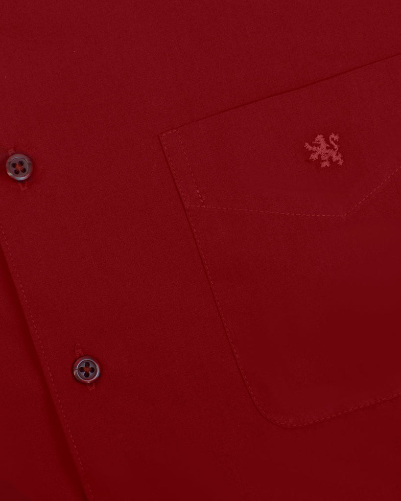 Manchester Camisa Casual Color Solido Un Bolsillo Mezcla Algodón - Manga Larga - Manchester