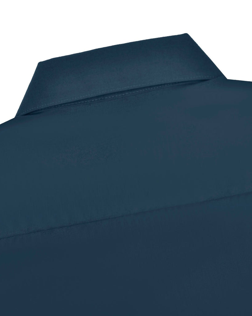 Manchester Camisa Casual Color Solido Un Bolsillo Mezcla Algodón - Manga Larga - Manchester