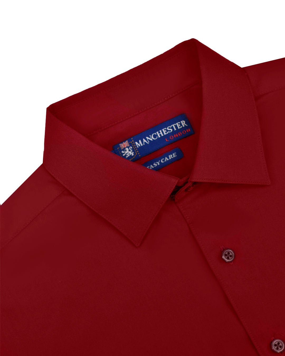 Manchester Camisa Casual Color Solido Un Bolsillo Mezcla Algodón - Manga Larga - Manchester