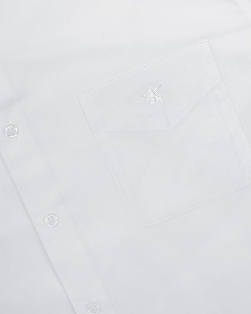 Manchester Camisa Casual Color Solido Un Bolsillo Mezcla Algodón - Manga Larga - Manchester