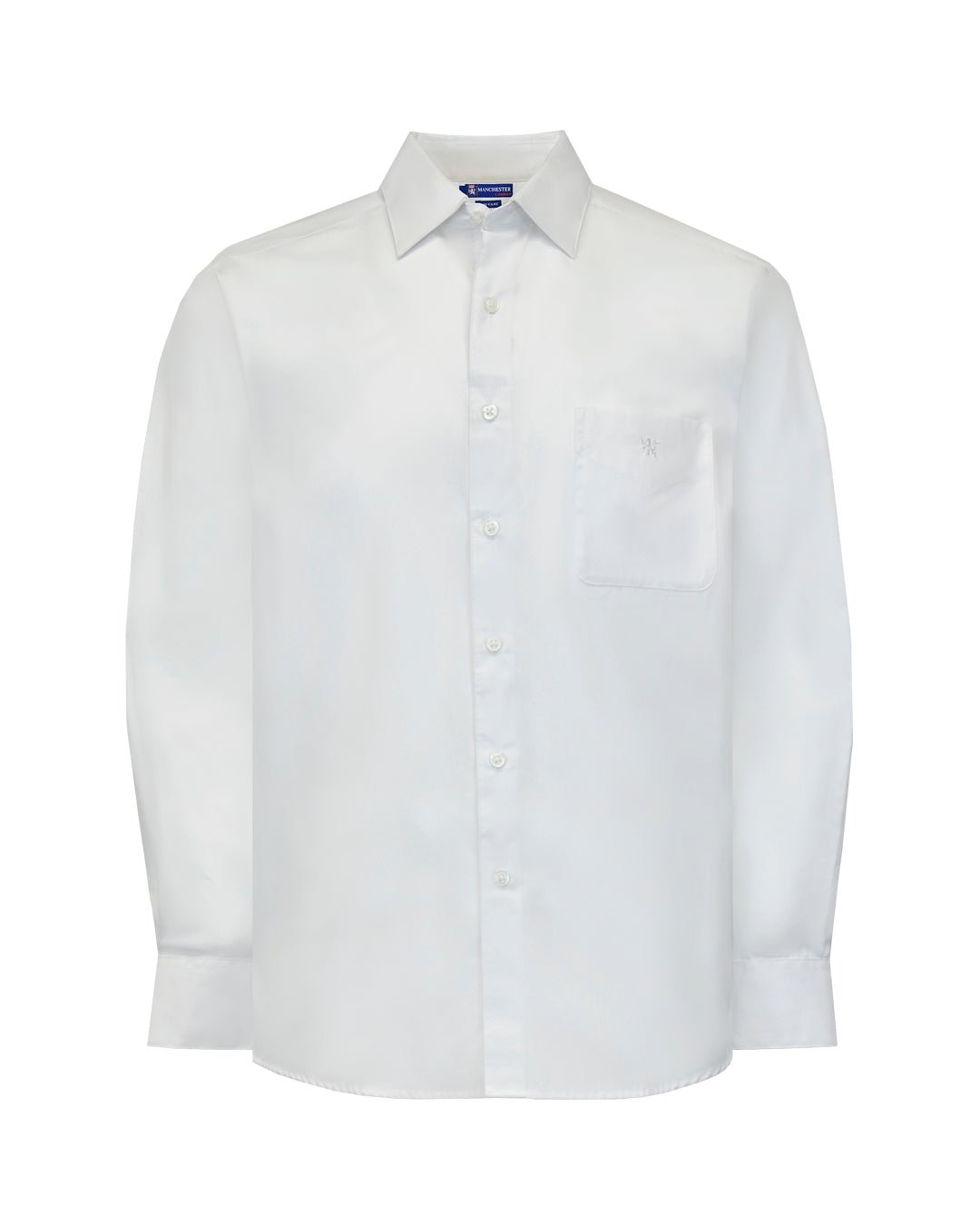 Manchester Camisa Casual Color Solido Un Bolsillo Mezcla Algodón - Manga Larga - Manchester