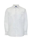 Manchester Camisa Casual Color Solido Un Bolsillo Mezcla Algodón - Manga Larga - Manchester