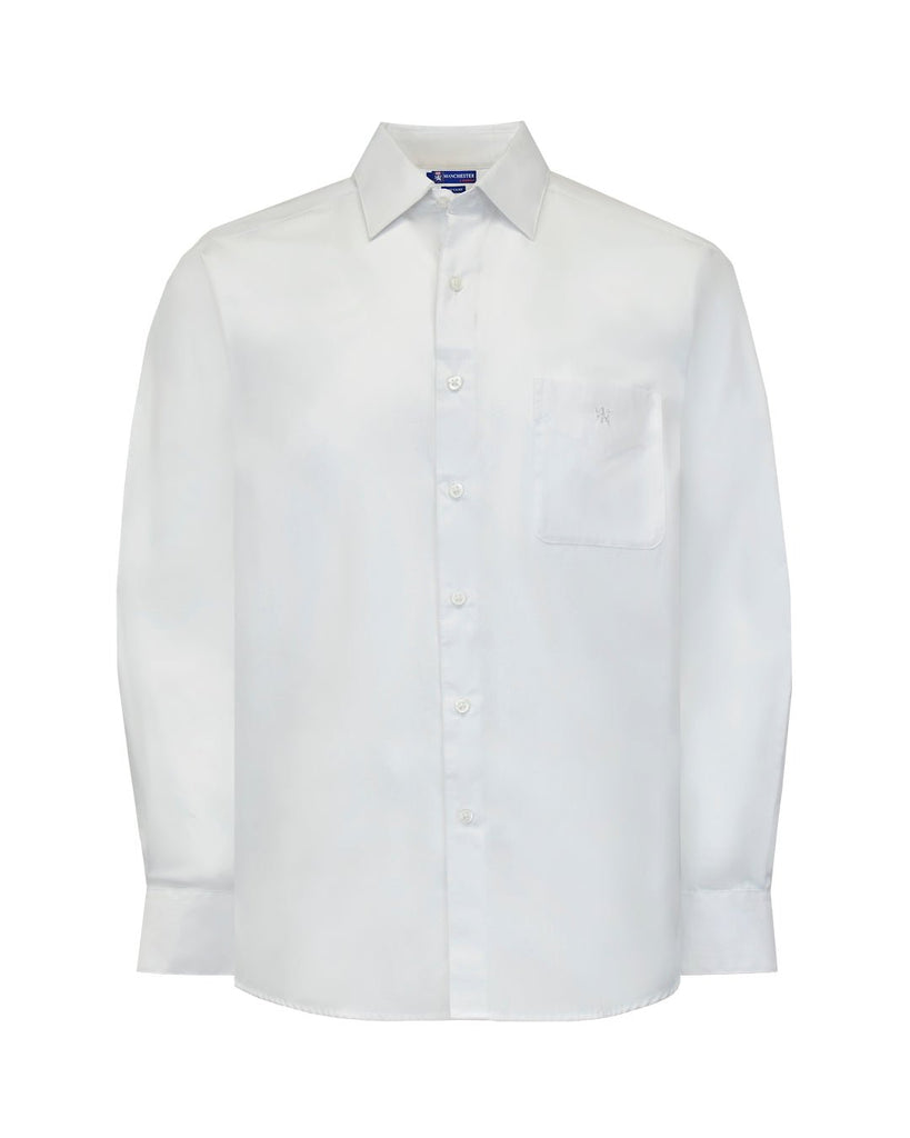 Manchester Camisa Casual Color Solido Un Bolsillo Mezcla Algodón - Manga Larga - Manchester