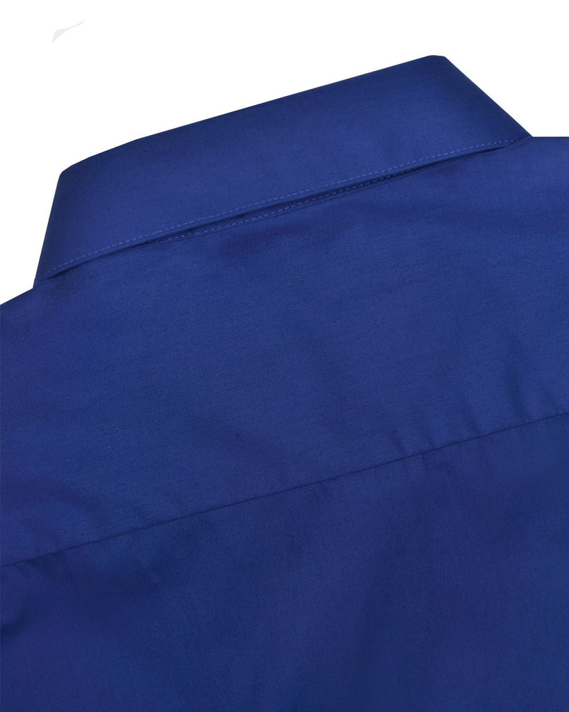 Manchester Camisa Casual Color Solido Un Bolsillo Mezcla Algodón - Manga Larga - Manchester