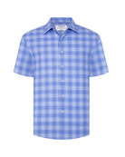 Manchester Camisa Casual Cuadrícula Un Bolsillo Manga Corta - Manchester