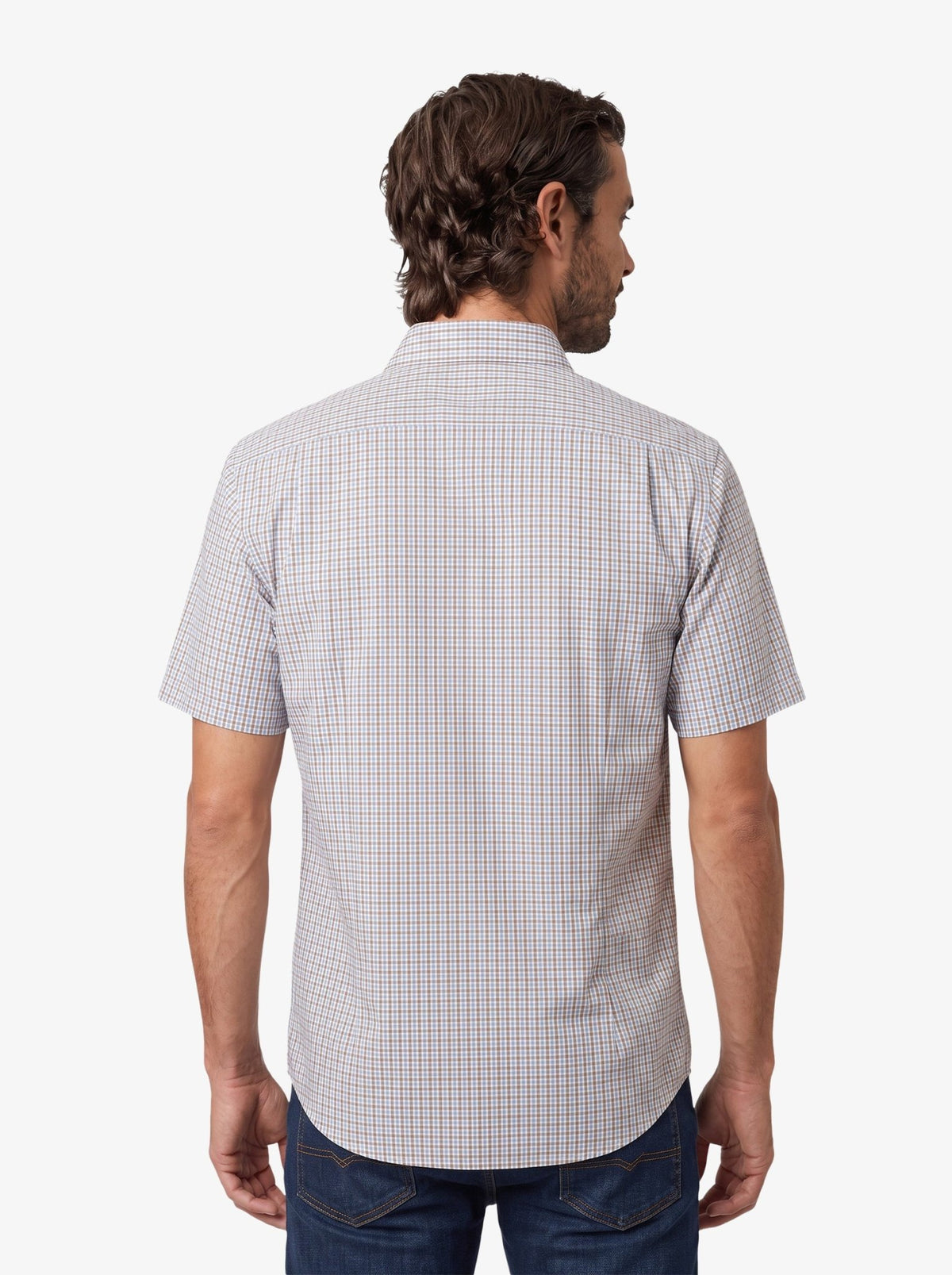 Manchester Camisa Casual Cuadro Tattersall Un Bolsillo - Manchester