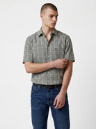 Manchester Camisa Casual Cuadros Algodón-Poliéster Manga Corta - Manchester