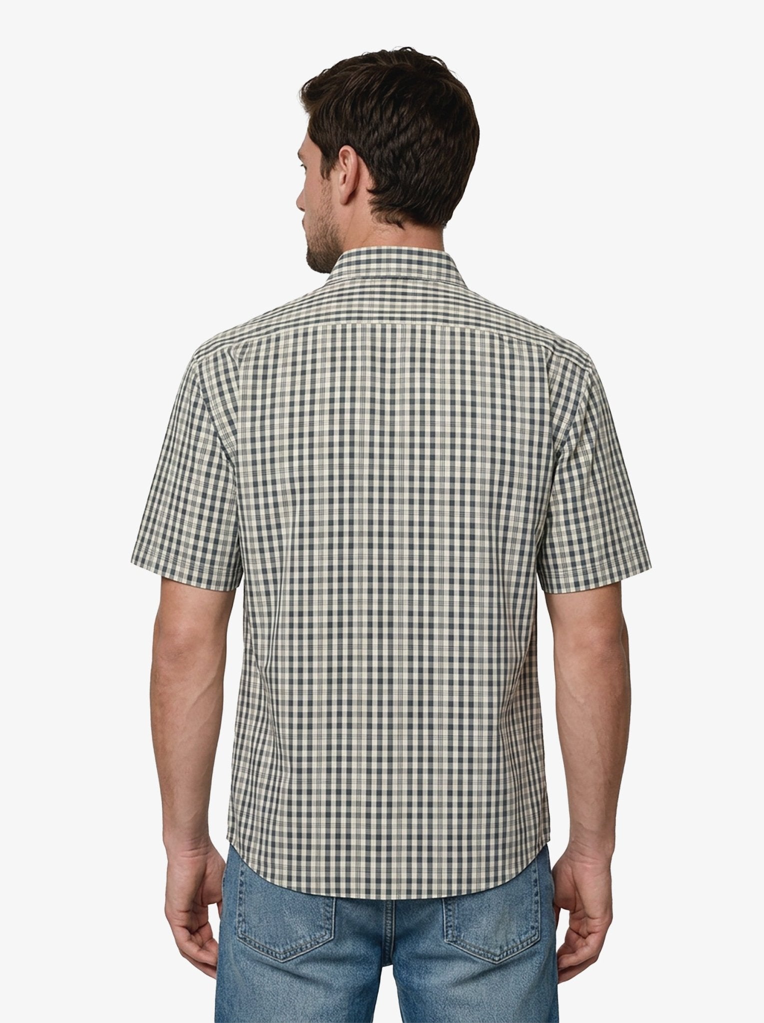 Manchester Camisa Casual Cuadros Algodón-Poliéster Manga Corta - Manchester