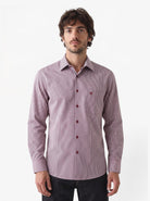 Manchester Camisa Casual Cuadros Clásicos Un Bolsillo Manga Larga - Manchester
