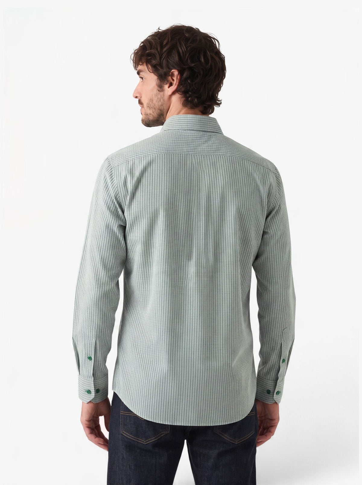 Manchester Camisa Casual Cuadros Clásicos Un Bolsillo Manga Larga - Manchester