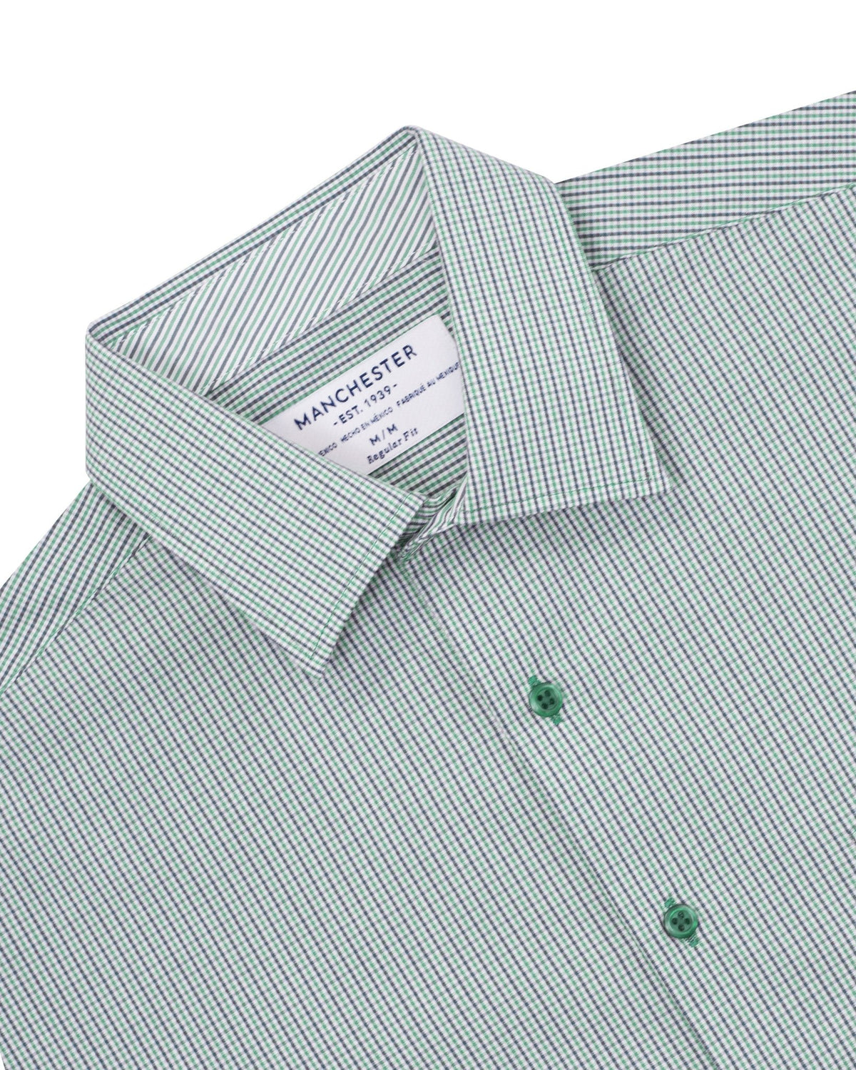 Manchester Camisa Casual Cuadros Clásicos Un Bolsillo Manga Larga - Manchester