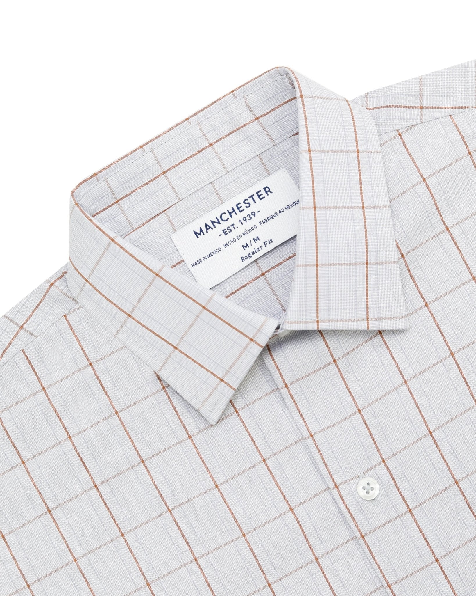 Manchester Camisa Casual Cuadros Dos Bolsillos Estilo Clásico - Manchester