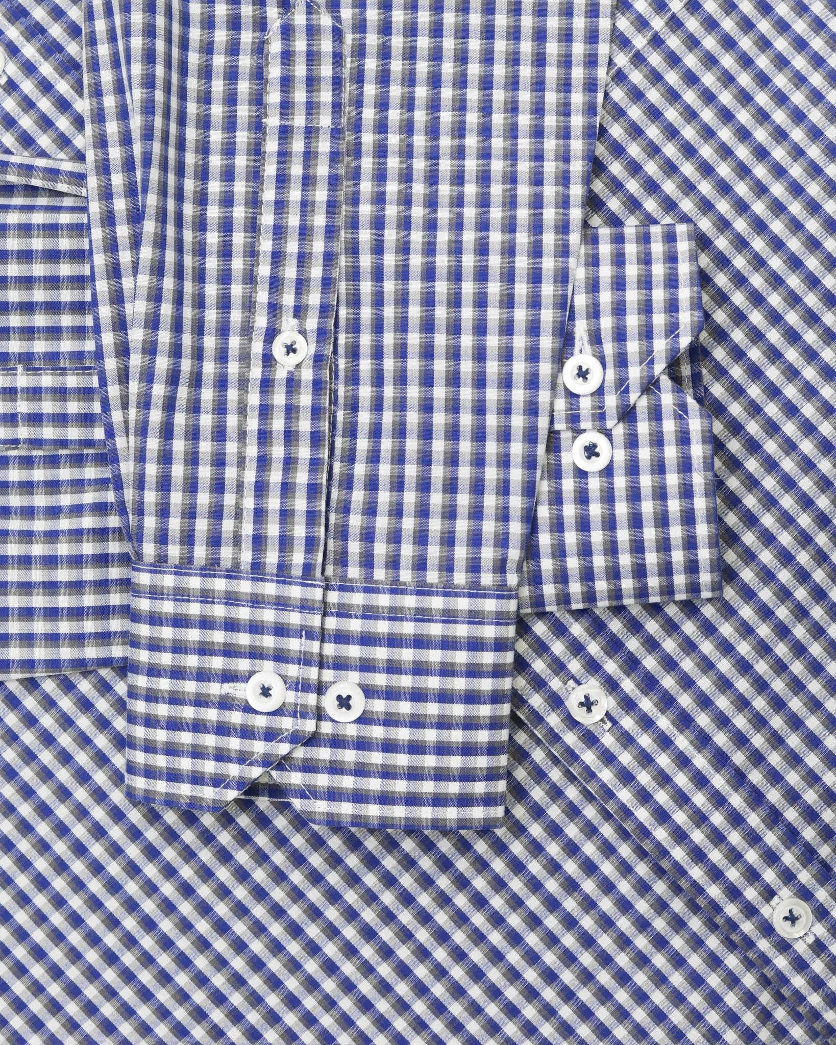 Manchester Camisa Casual Cuadros Gingham Manga Larga – Cuello Button-Down - Manchester