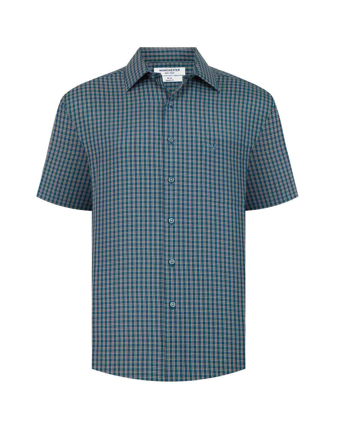 Manchester Camisa Casual Cuadros Regular Fit Manga Corta - Manchester