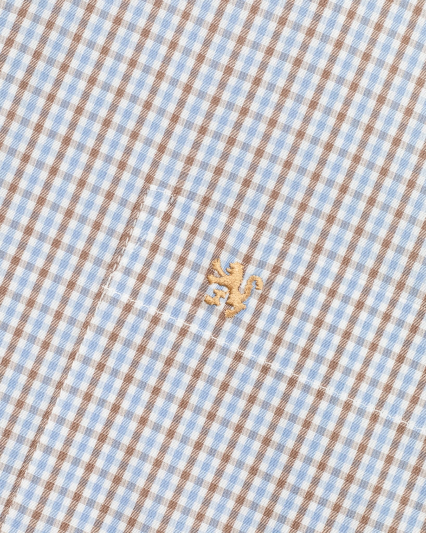Manchester Camisa Casual Cuadros Tattersall Un Bolsillo Estilo - Manchester