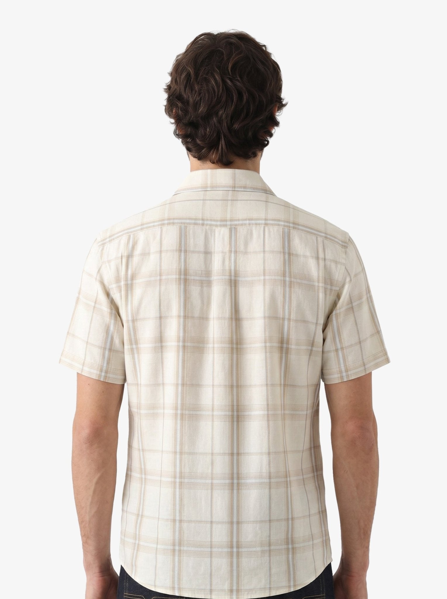 Manchester Camisa Casual Cuadros Windowpane Dos Bolsillos - Manchester