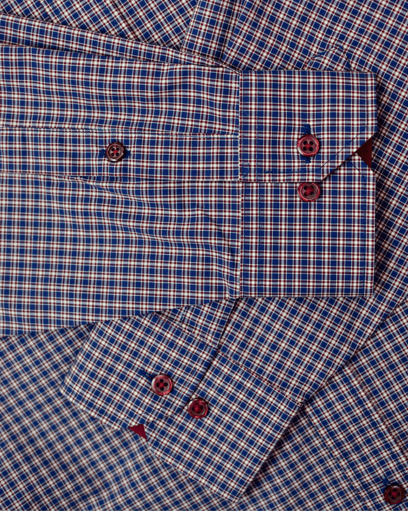 Manchester Camisa Casual Cuello Abotonado Estampado Cuadricular - Manga Larga - Manchester
