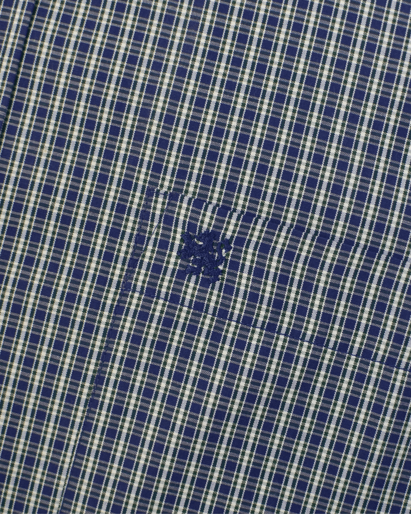 Manchester Camisa Casual Cuello Abotonado Estampado Cuadricular - Manga Larga - Manchester