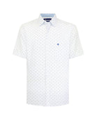 Manchester Camisa Casual de Algodón y Poliéster con Estampado de Lunares - Manchester