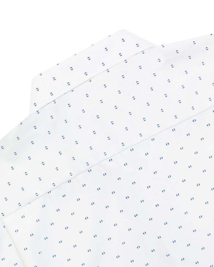 Manchester Camisa Casual de Algodón y Poliéster con Estampado de Lunares - Manchester