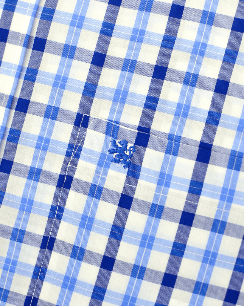 Manchester Camisa Casual de Cuadros Clásica Cuello Abotonado - Manga Corta - Manchester