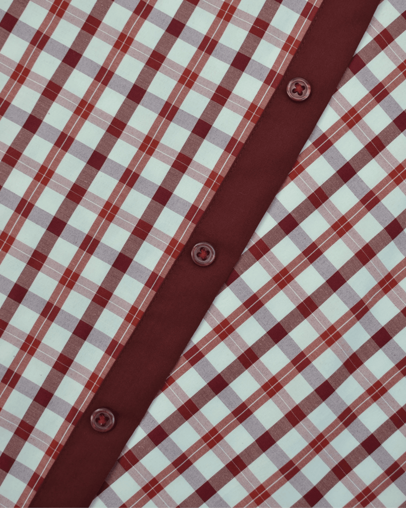 Manchester Camisa Casual de Cuadros Clásica Cuello Abotonado - Manga Corta - Manchester