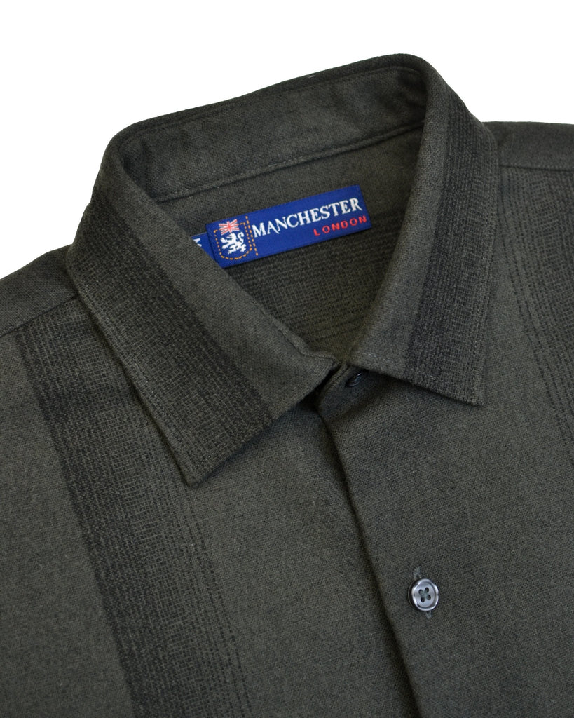 Manchester Camisa Casual de Lana Corte Regular - Manchester