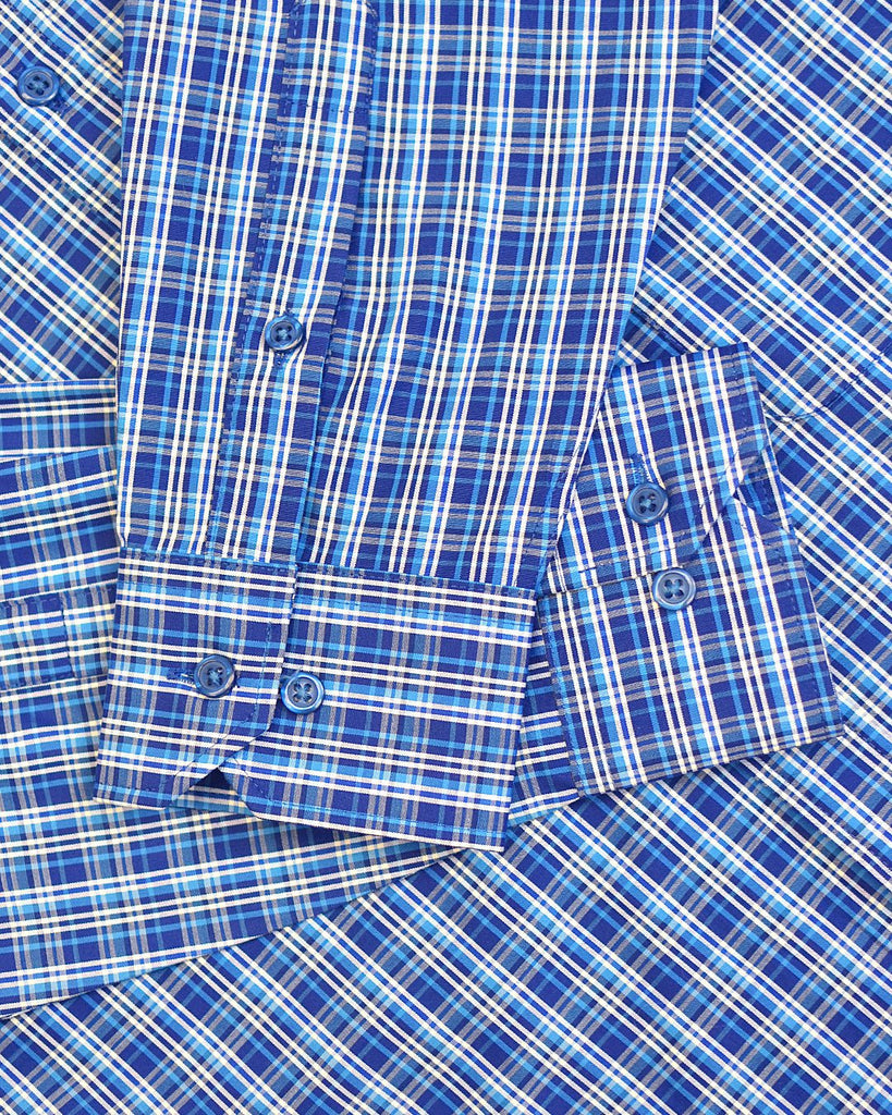 Manchester Camisa Casual Estampado de Líneas Entrelazadas - Manga Larga - Manchester