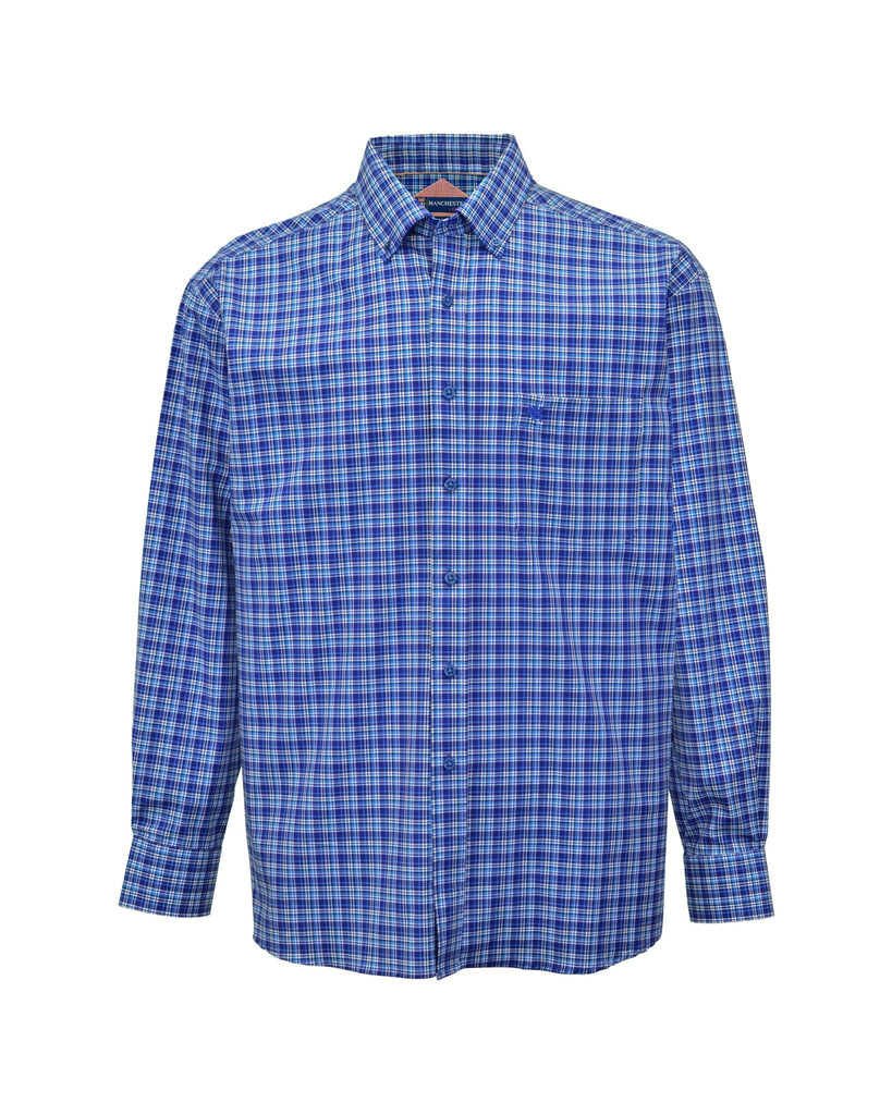 Manchester Camisa Casual Estampado de Líneas Entrelazadas - Manga Larga - Manchester