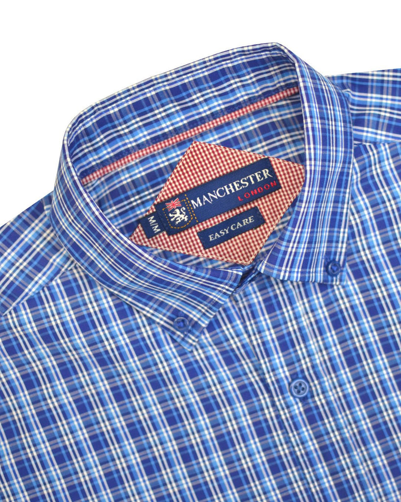 Manchester Camisa Casual Estampado de Líneas Entrelazadas - Manga Larga - Manchester