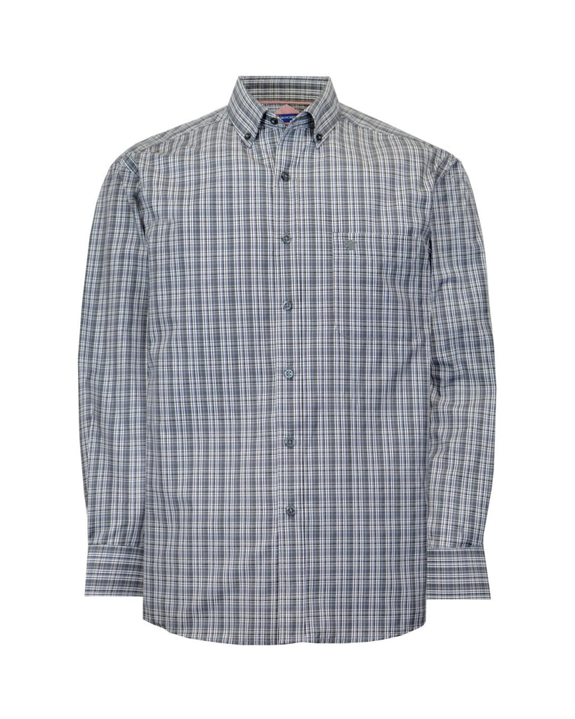 Manchester Camisa Casual Estampado de Líneas Entrelazadas - Manga Larga - Manchester