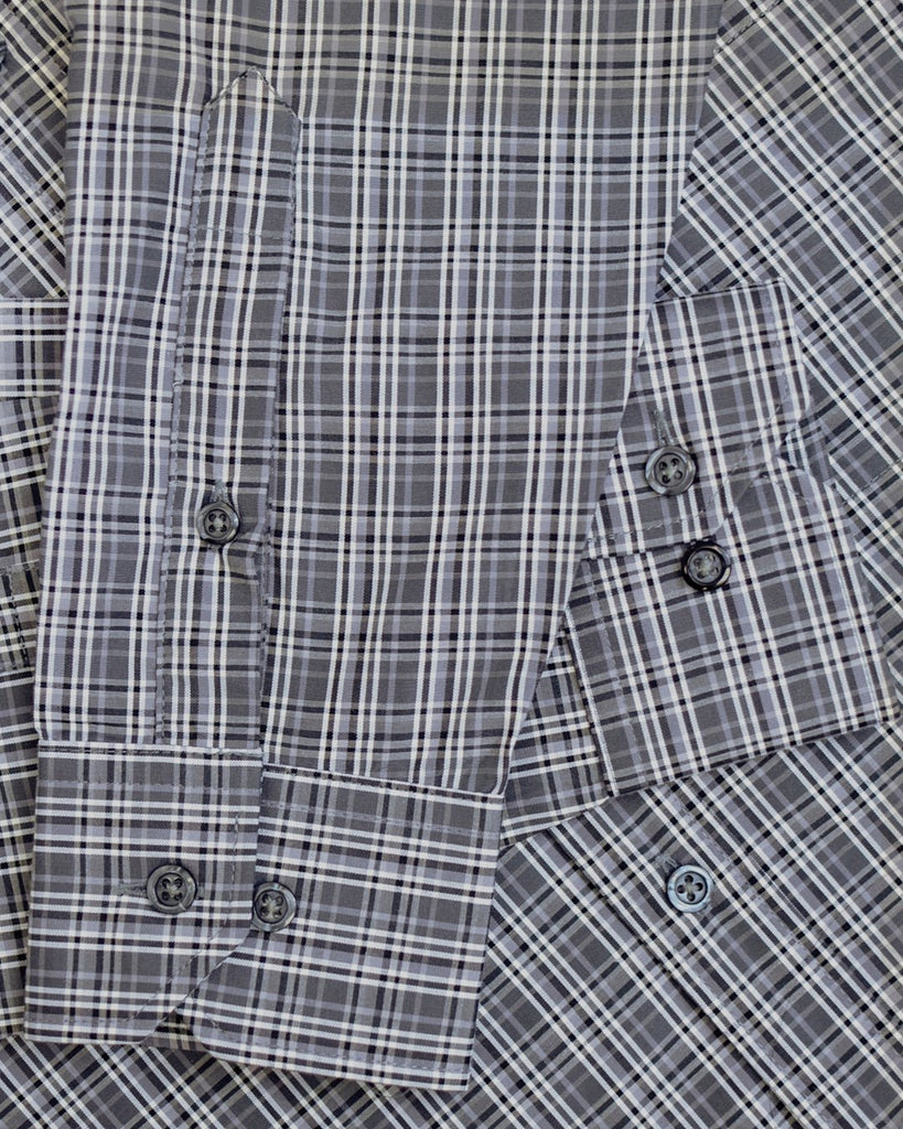 Manchester Camisa Casual Estampado de Líneas Entrelazadas - Manga Larga - Manchester