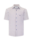 Manchester Camisa Casual Hombre Manga Corta Estampado de Cuadros - Manchester