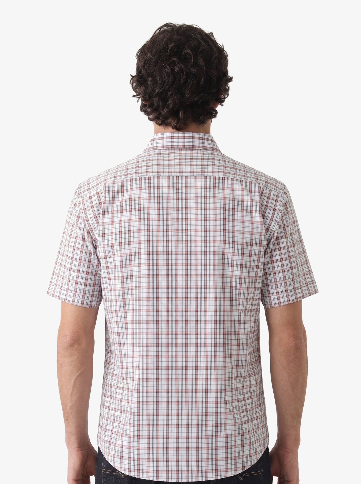 Manchester Camisa Casual Hombre Manga Corta Estampado de Cuadros - Manchester